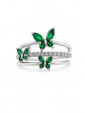 Anillo mariposa verde