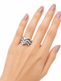 Anillo Ondas Brillantes