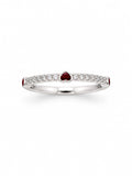 Anillo Corazones Rojos