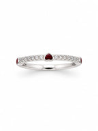Anillo Corazones Rojos