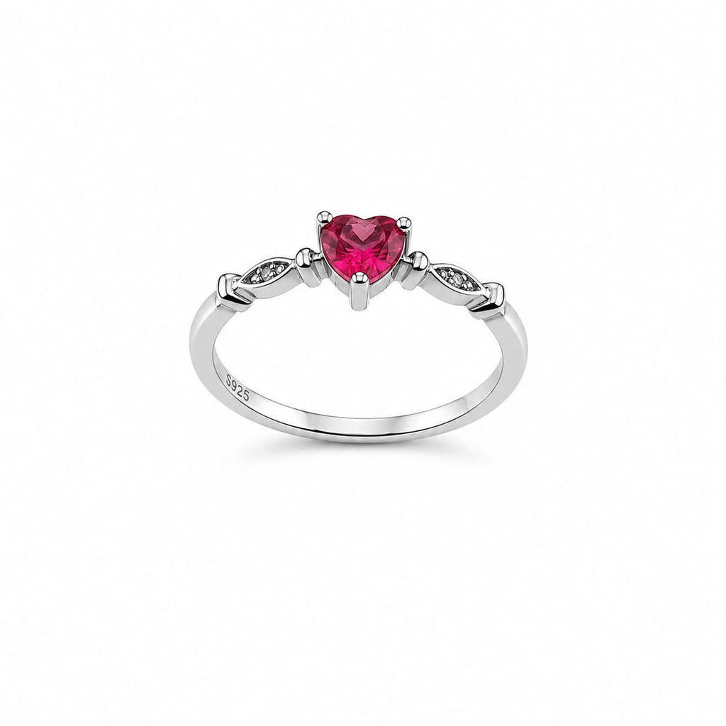 Anillo Corazón Rojo