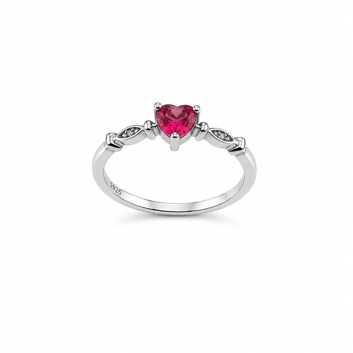 Anillo Corazón Rojo