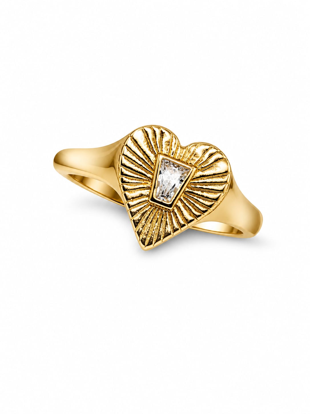 Anillo Corazón Radiante