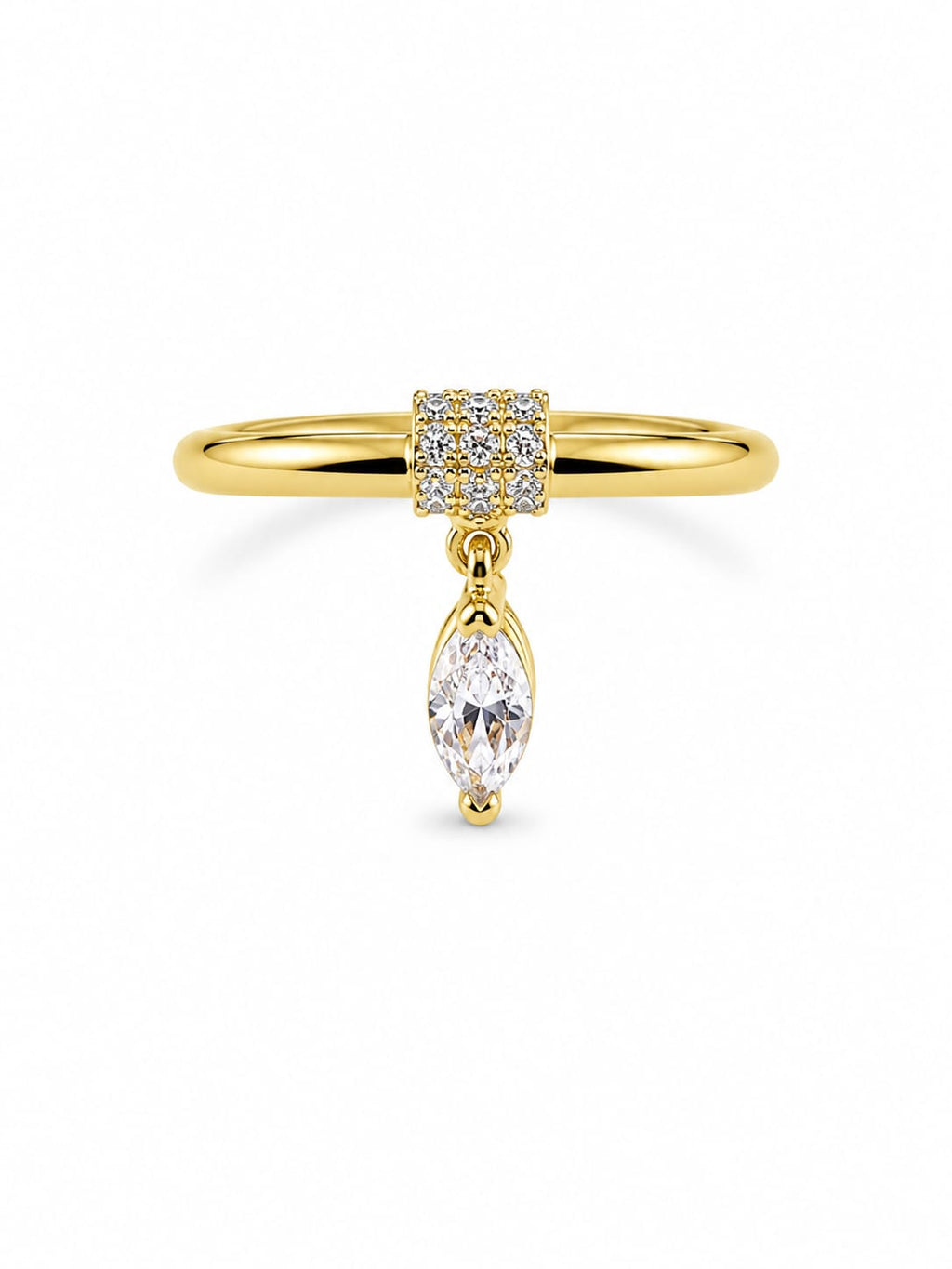 Anillo Colgante Gota Elegante