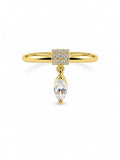 Anillo Colgante Gota Elegante