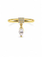 Anillo Colgante Gota Elegante