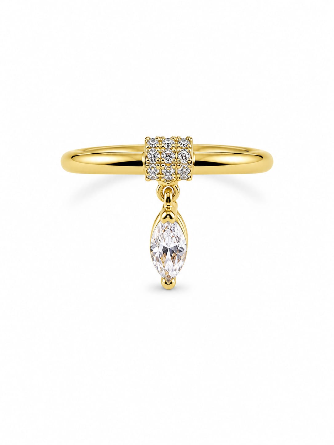 Anillo Colgante Gota Elegante