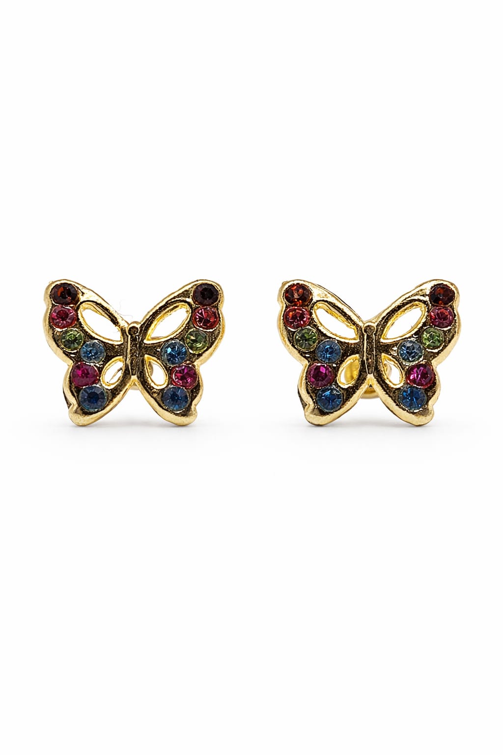 Broquel Mariposas Oro 10k