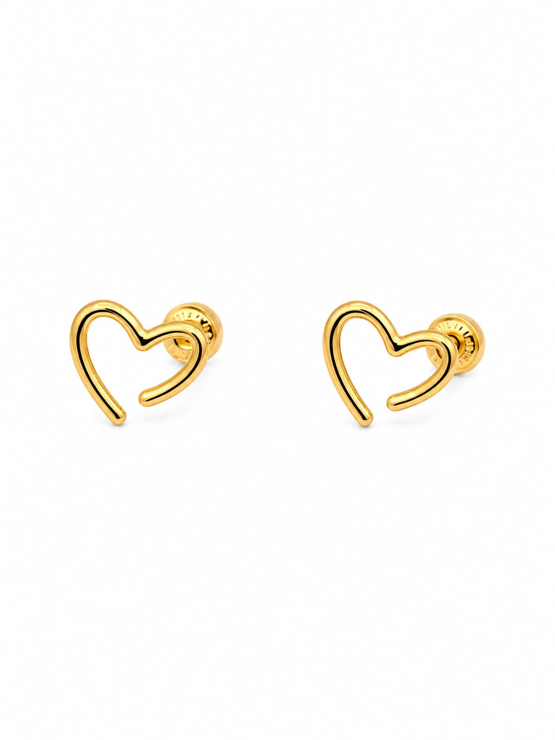 Broquel Corazón Coreano Oro 10k