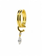 Anillo Doble Dorado con Dije