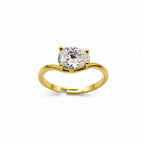 Anillo solitario oval