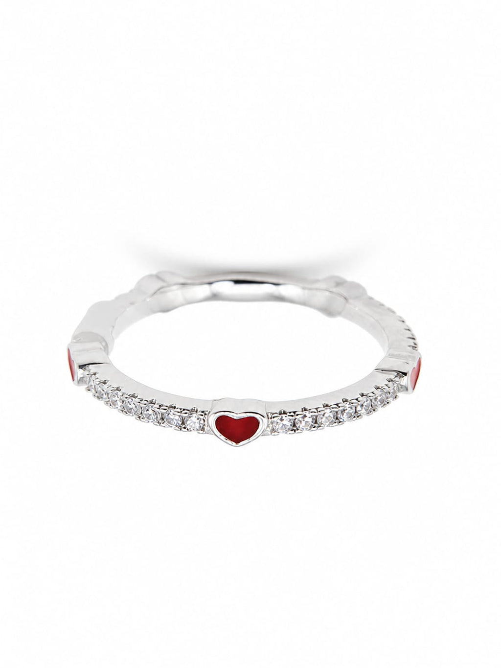 Anillo Corazones Rojos