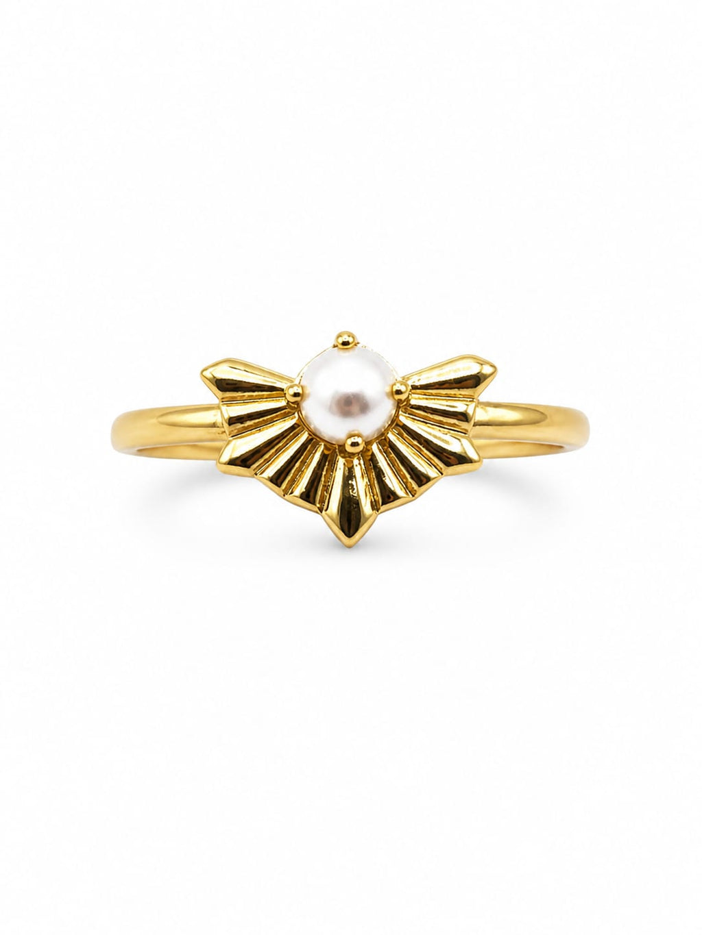 Anillo Perla Dorada