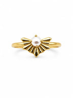 Anillo Perla Dorada