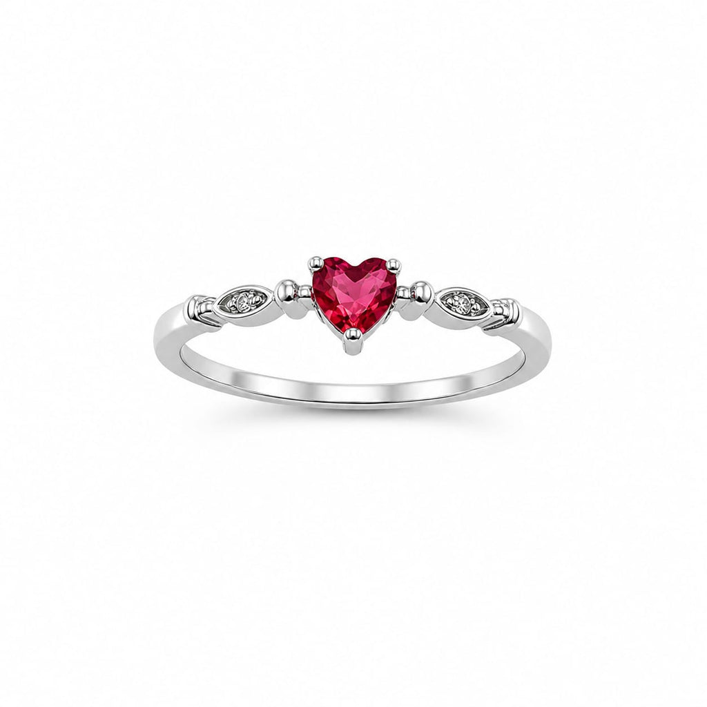 Anillo Corazón Rojo