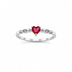 Anillo Corazón Rojo